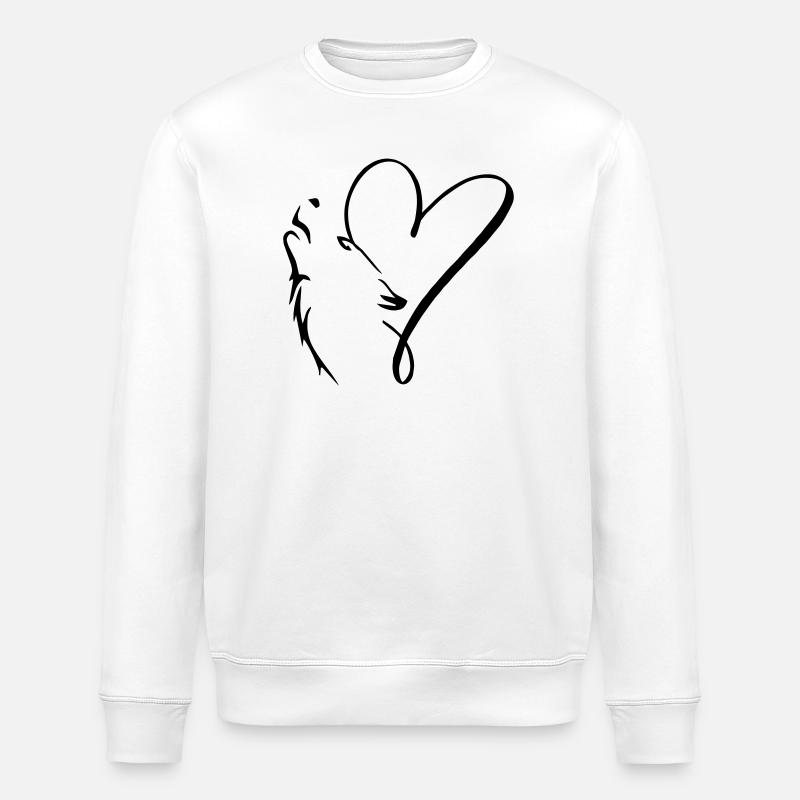 Loup, louve - Sweat bio ROLLER Stanley/Stella Unisexe - blanc