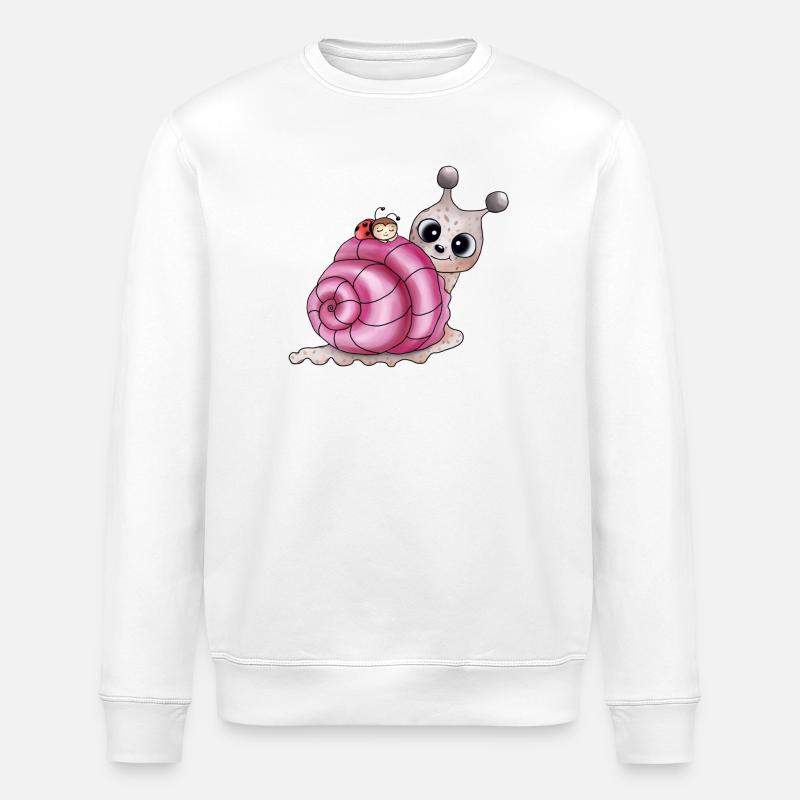 coquille rose - Sweat bio ROLLER Stanley/Stella Unisexe - blanc