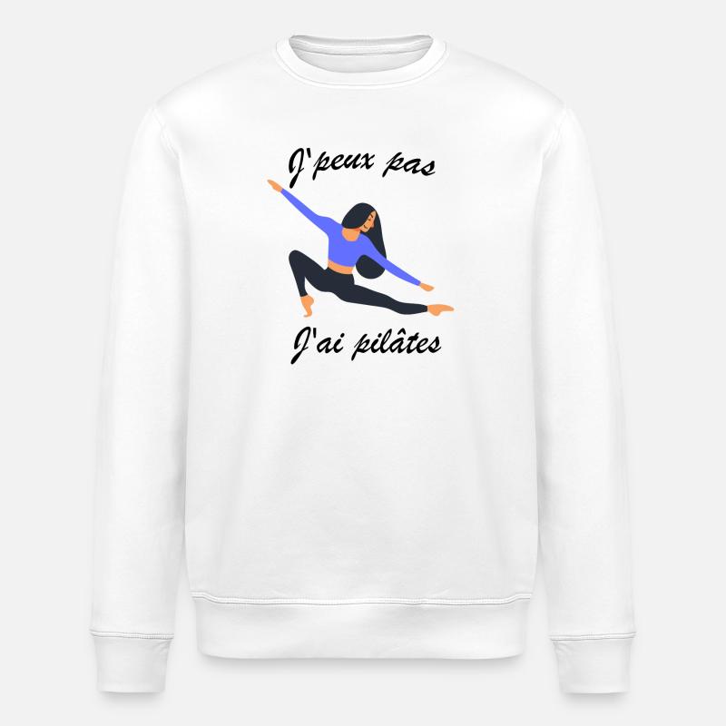 J'peux pas j'ai pilâtes - Sweat bio ROLLER Stanley/Stella Unisexe - blanc
