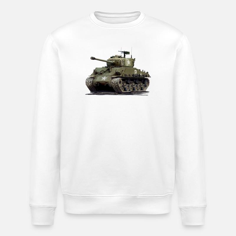 Sherman M4 - Stanley/Stella ROLLER Unisex Organic Sweatshirt - white