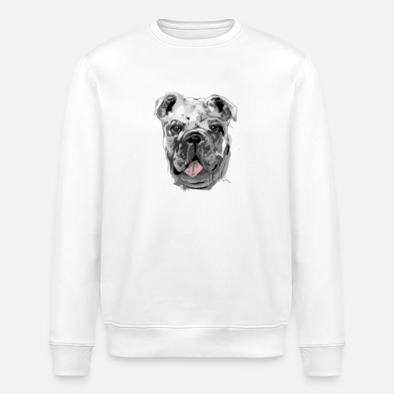 Bulldogge - Stanley/Stella Unisex Bio-Sweatshirt ROLLER - Weiß