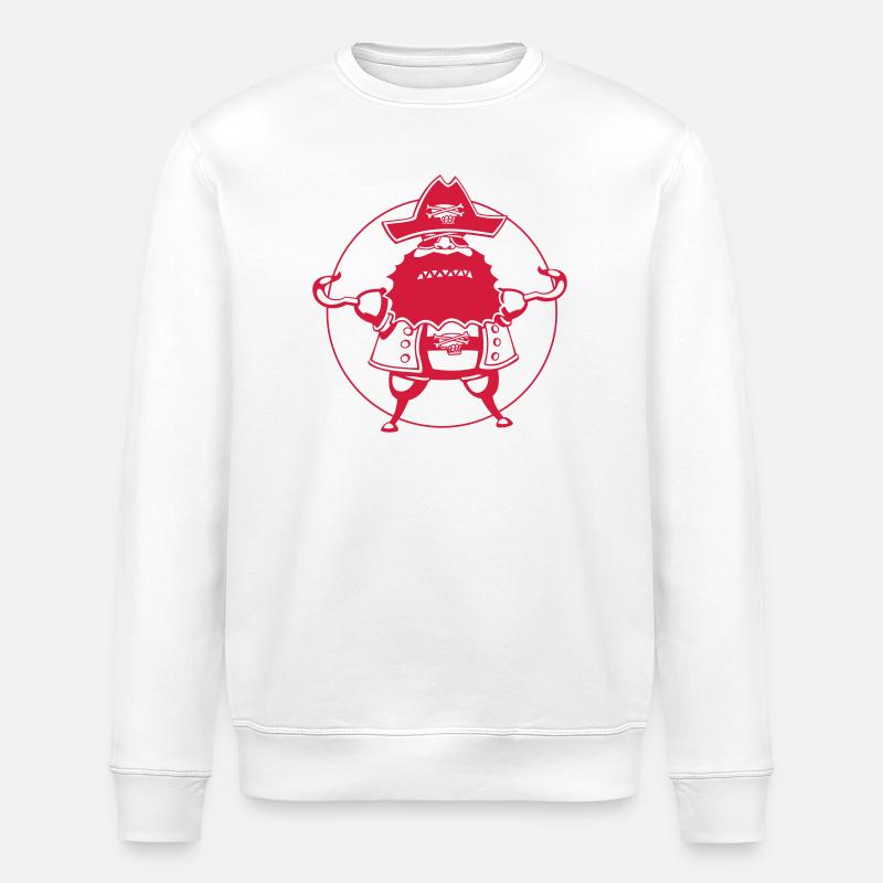 Pure pirate - Stanley/Stella ROLLER Unisex Organic Sweatshirt - white