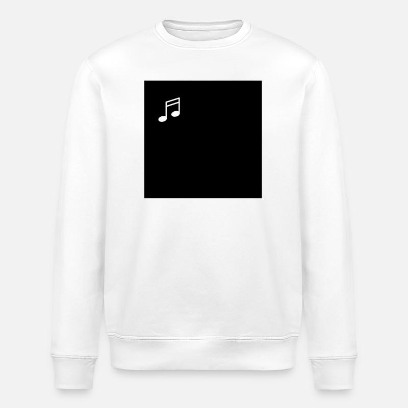 Music note - Stanley/Stella ROLLER Unisex Organic Sweatshirt - white
