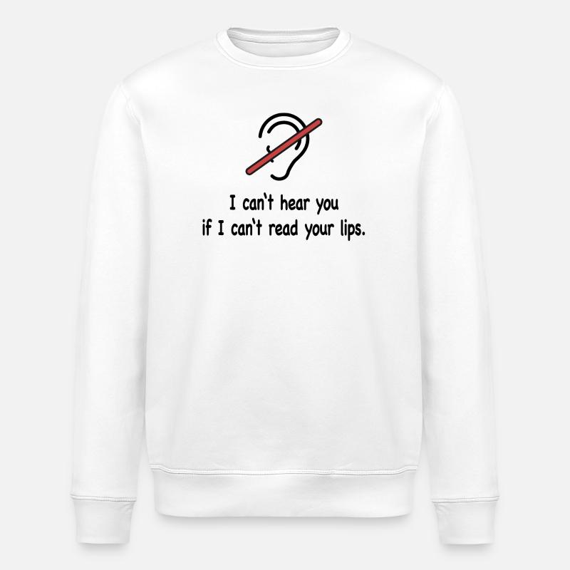 Pour les malentendants - Sweat bio ROLLER Stanley/Stella Unisexe - blanc