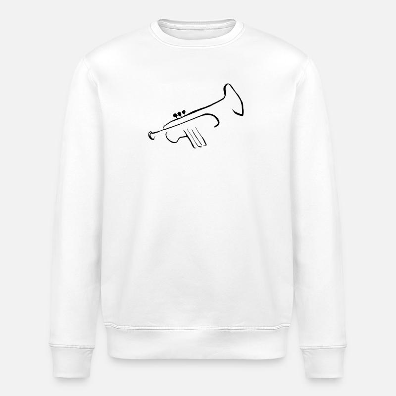 Trompete pur 2 - Stanley/Stella Unisex Bio-Sweatshirt ROLLER - Weiß