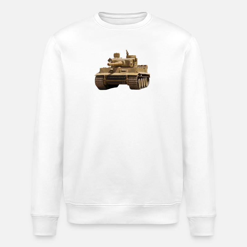 Panzer Tiger - Stanley/Stella Unisex Bio-Sweatshirt ROLLER - Weiß