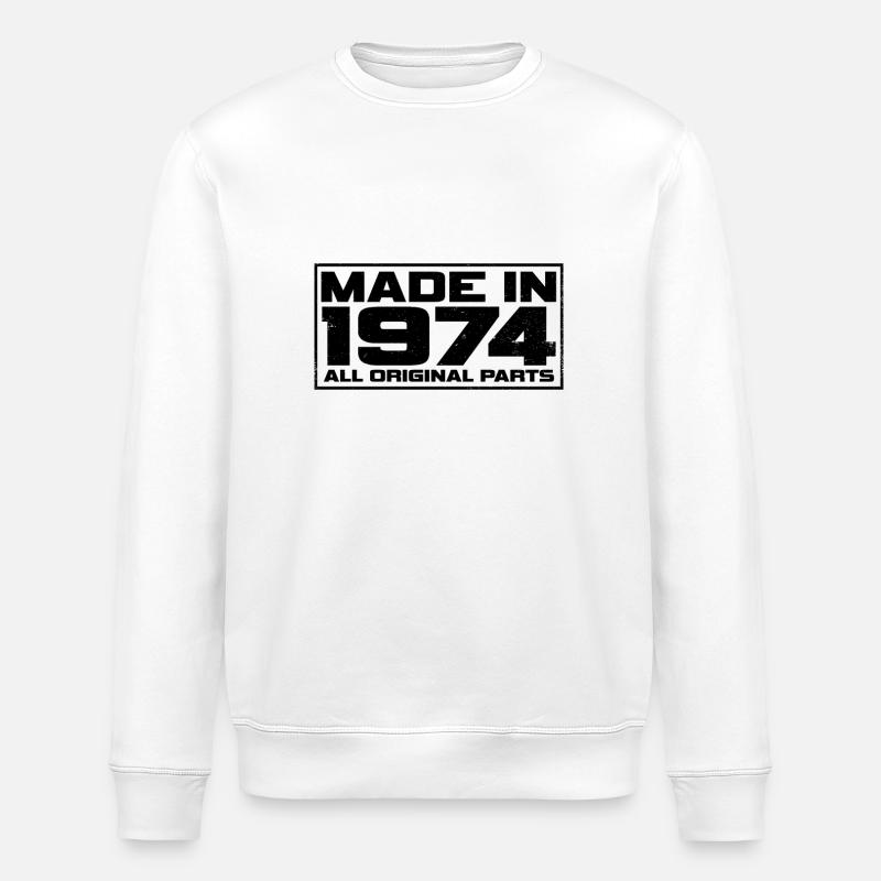 Made in 1974 - Stanley/Stella Unisex Bio-Sweatshirt ROLLER - Weiß