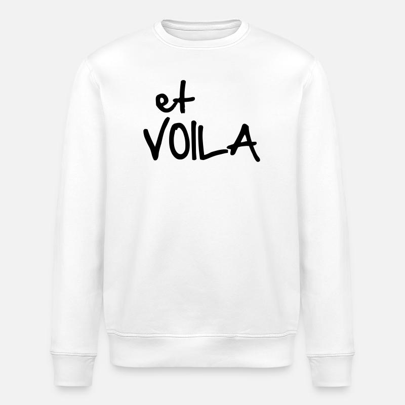 ET VOILA - Stanley/Stella Unisex Bio-Sweatshirt ROLLER - Weiß