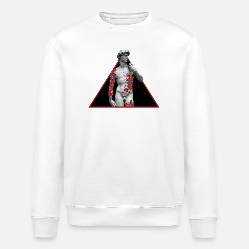 David Rose Tattoo - Stanley/Stella ROLLER Unisex Organic Sweatshirt - white