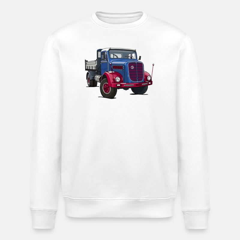 LKW Oldtimer - Stanley/Stella Unisex Bio-Sweatshirt ROLLER - Weiß