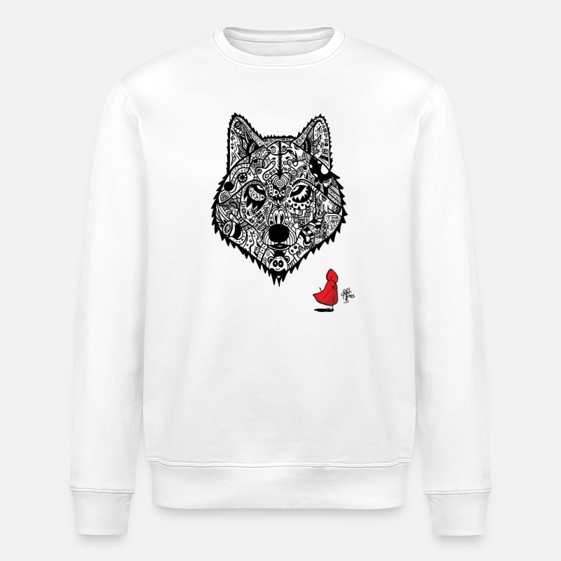 Rotkäppchens Wolf - Stanley/Stella Unisex Bio-Sweatshirt ROLLER - Weiß