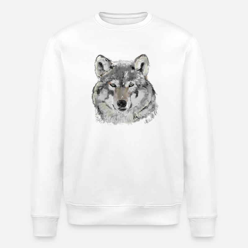 Wolf - Stanley/Stella Unisex Bio-Sweatshirt ROLLER - Weiß