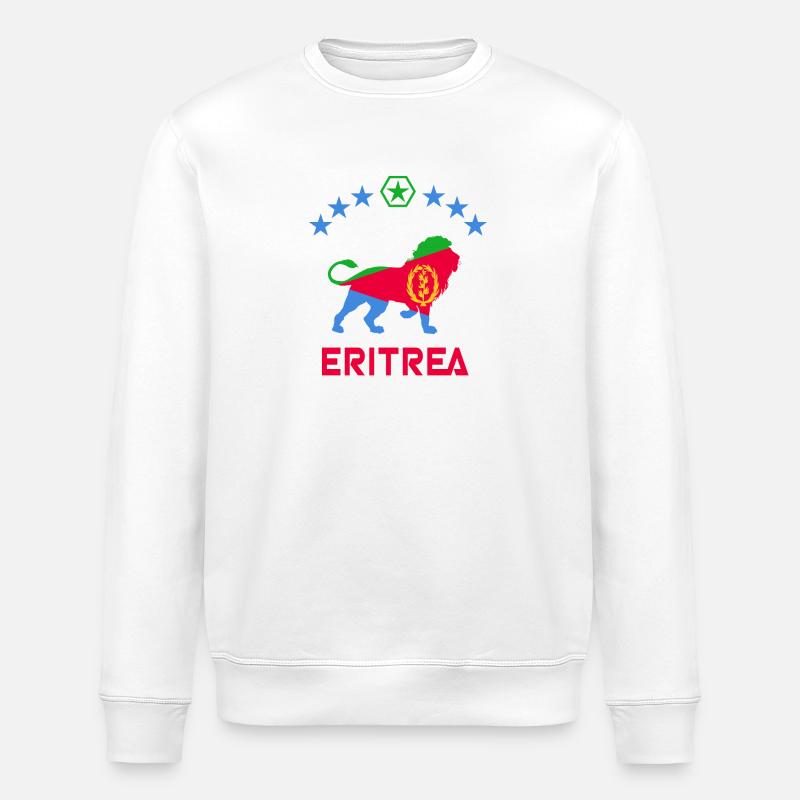 Eritrea Löwen Design - Stanley/Stella Unisex Bio-Sweatshirt ROLLER - Weiß