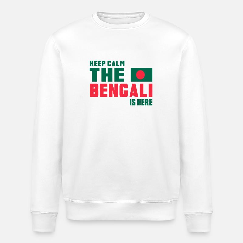 Keep Calm Bangladesch Design / Geschenkidee - Stanley/Stella Unisex Bio-Sweatshirt ROLLER - Weiß
