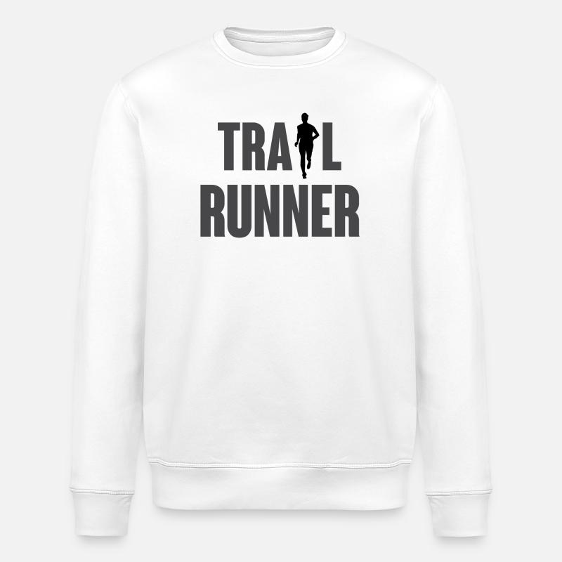 Coureur de trail - Sweat bio ROLLER Stanley/Stella Unisexe - blanc