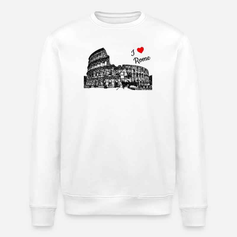 Rom Ich liebe dich - Stanley/Stella Unisex Bio-Sweatshirt ROLLER - Weiß