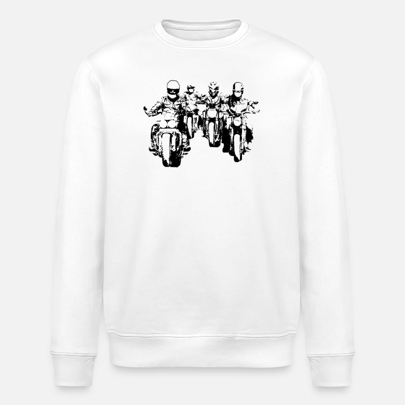 Bikergroup noir - Sweat bio ROLLER Stanley/Stella Unisexe - blanc