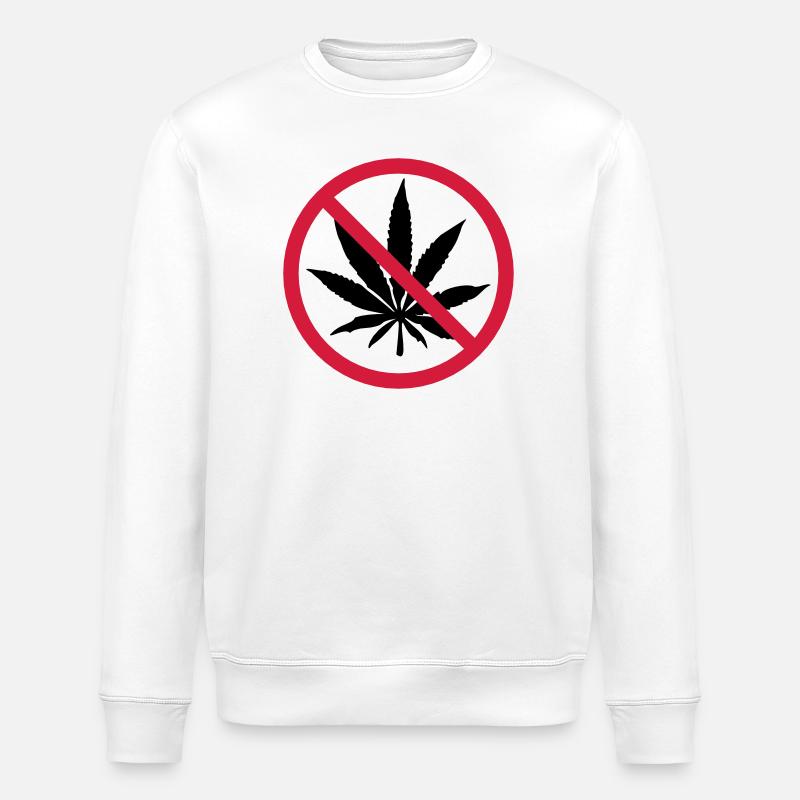 Signe interdit de mauvaises herbes - Sweat bio ROLLER Stanley/Stella Unisexe - blanc