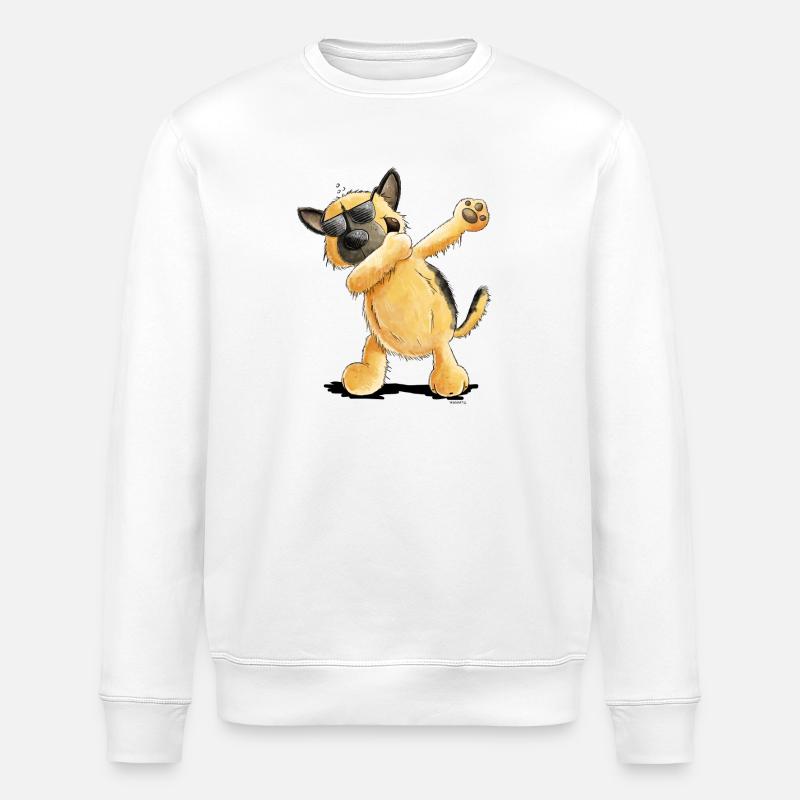 Dab Dance Deutscher Schäferhund - Stanley/Stella Unisex Bio-Sweatshirt ROLLER - Weiß