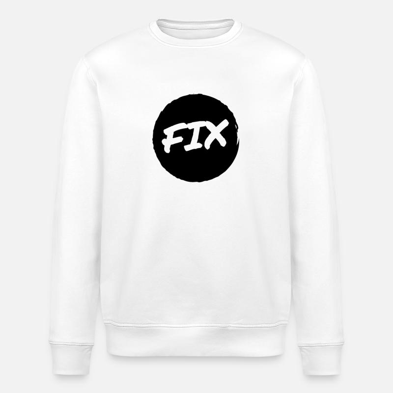 Fix - 100% secure, fix hoit Oida ;-) - Stanley/Stella ROLLER Unisex Organic Sweatshirt - white