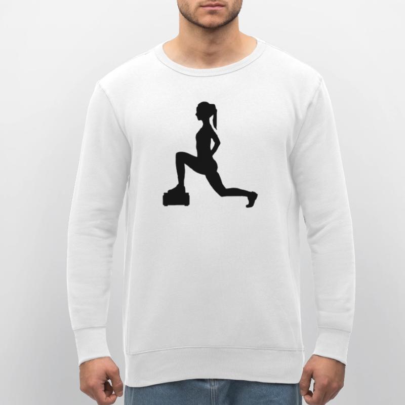 Mädchen oder Dame, die Schritte oder Aerobic macht Stanley/Stella Unisex Bio-Sweatshirt ROLLER