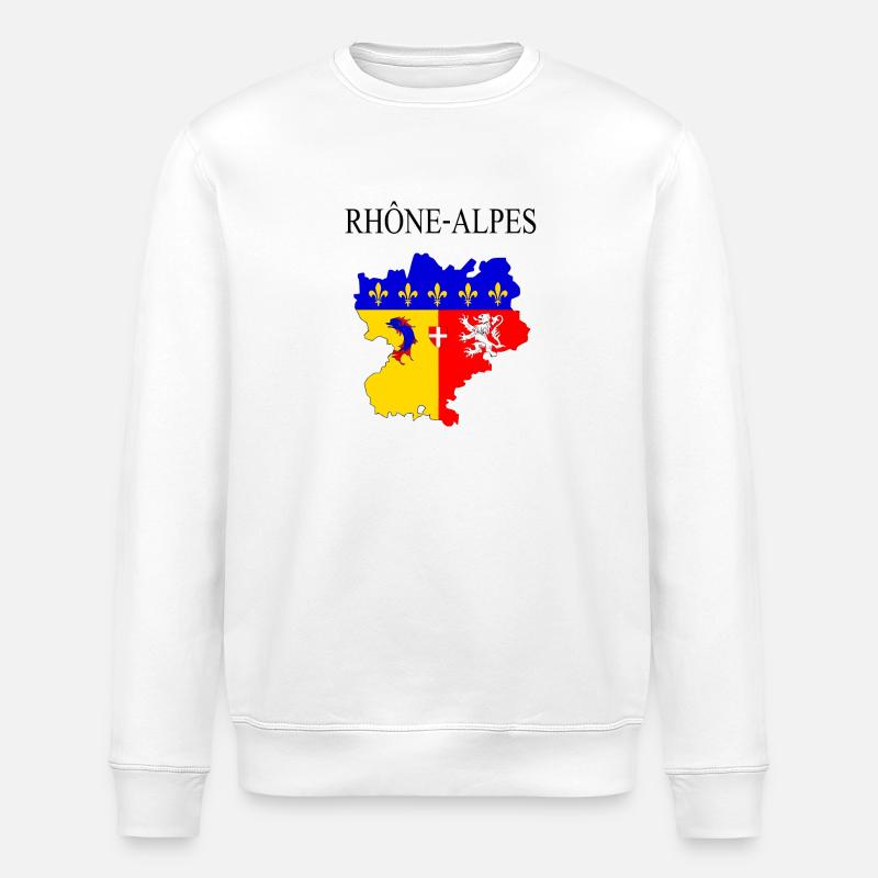 Rhône-Alpes - Stanley/Stella Unisex Bio-Sweatshirt ROLLER - Weiß