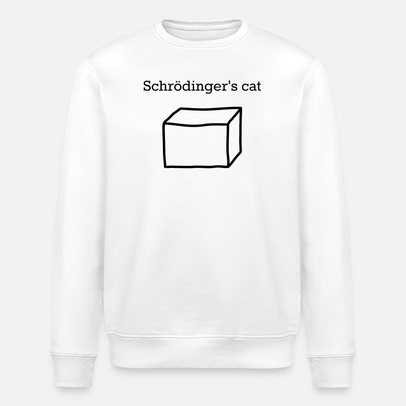 Schrödingers Katze – Lustiges Quantenphysik Nerd - Stanley/Stella Unisex Bio-Sweatshirt ROLLER - Weiß