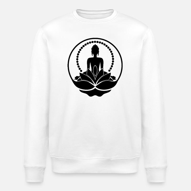 Buddha - Stanley/Stella Unisex Bio-Sweatshirt ROLLER - Weiß