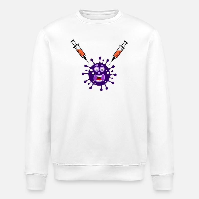 Spritzenspritze corona - Stanley/Stella Unisex Bio-Sweatshirt ROLLER - Weiß