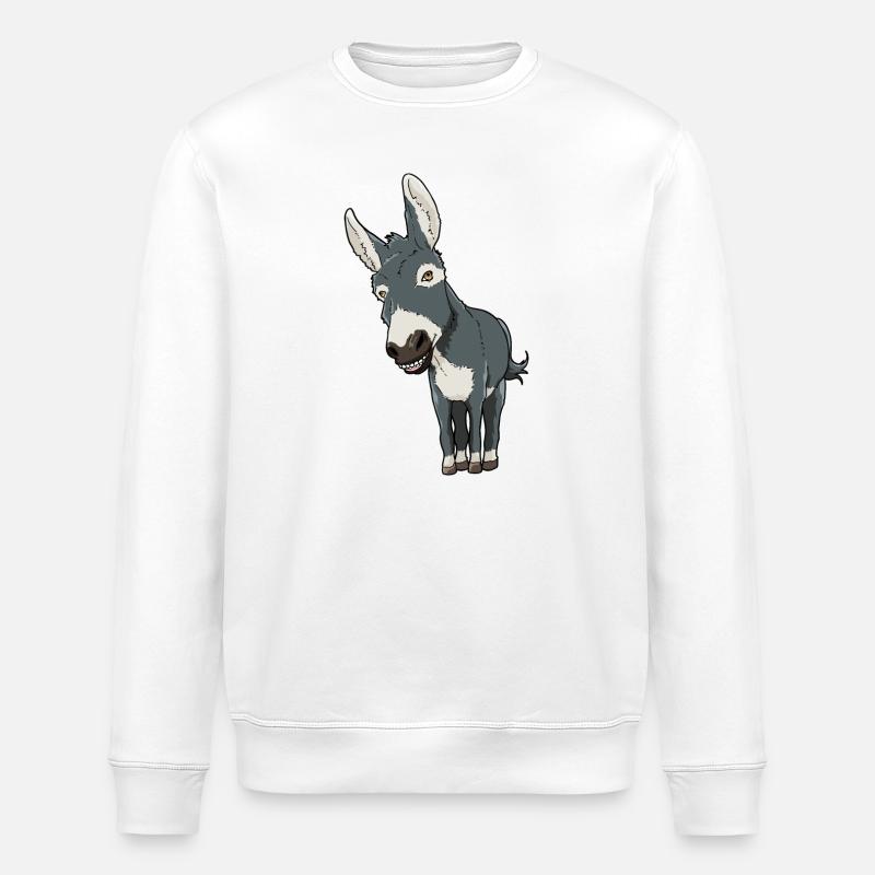 Âne bête de somme - Sweat bio ROLLER Stanley/Stella Unisexe - blanc