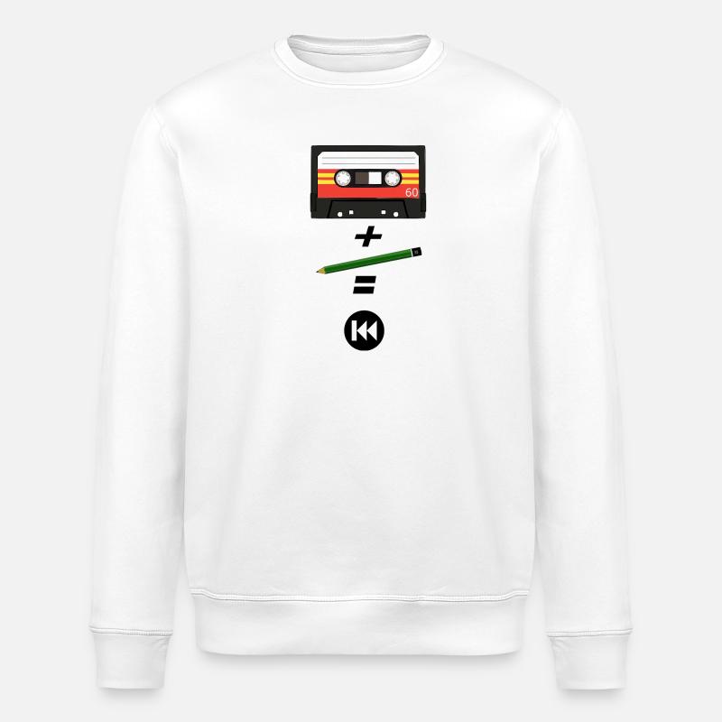 80er Kassette - Stanley/Stella Unisex Bio-Sweatshirt ROLLER - Weiß