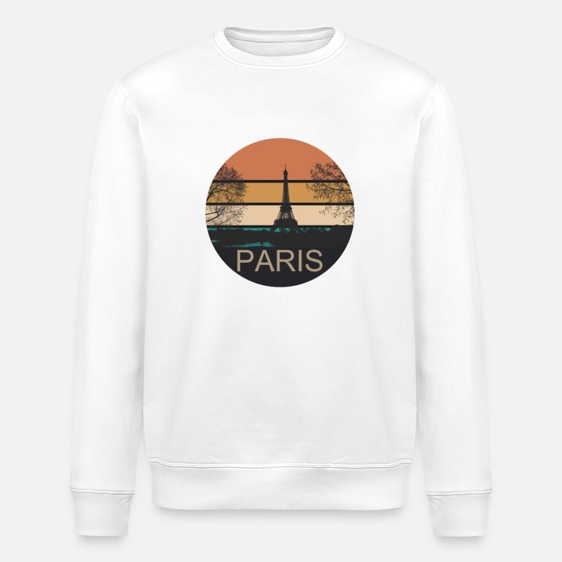 Paris Retro Design - Sweat bio ROLLER Stanley/Stella Unisexe - blanc