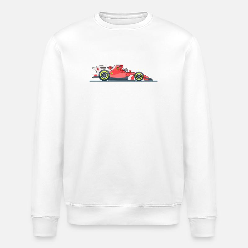 Rennwagen Auto Rennen - Stanley/Stella Unisex Bio-Sweatshirt ROLLER - Weiß