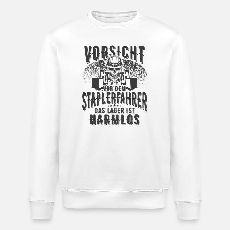 Staplerfahrer - Stanley/Stella Unisex Bio-Sweatshirt ROLLER - Weiß
