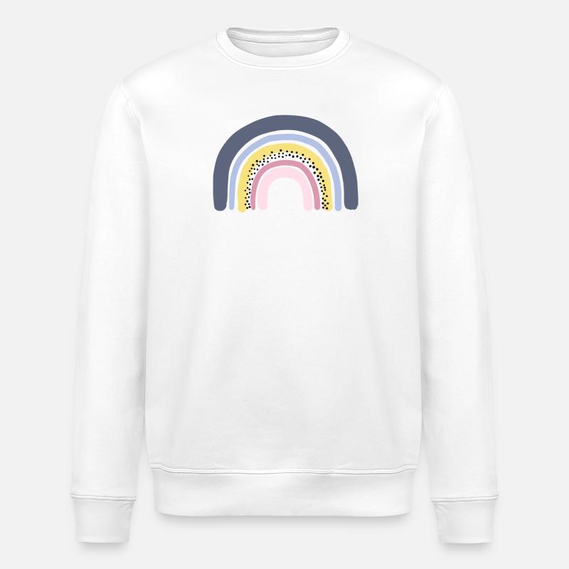 Pastel arc-en-ciel - Sweat bio ROLLER Stanley/Stella Unisexe - blanc