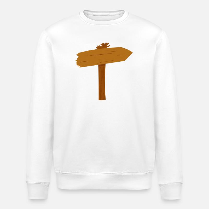 Signpost Path Path Direction - Stanley/Stella ROLLER Unisex Organic Sweatshirt - white