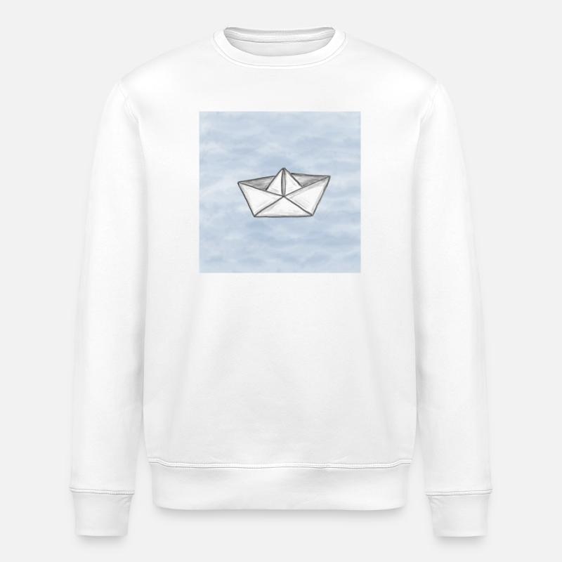 Papierschiff - Stanley/Stella Unisex Bio-Sweatshirt ROLLER - Weiß