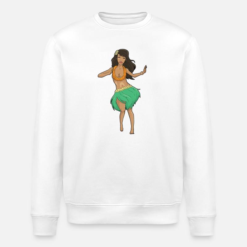 Hula Tänzerin - Stanley/Stella Unisex Bio-Sweatshirt ROLLER - Weiß