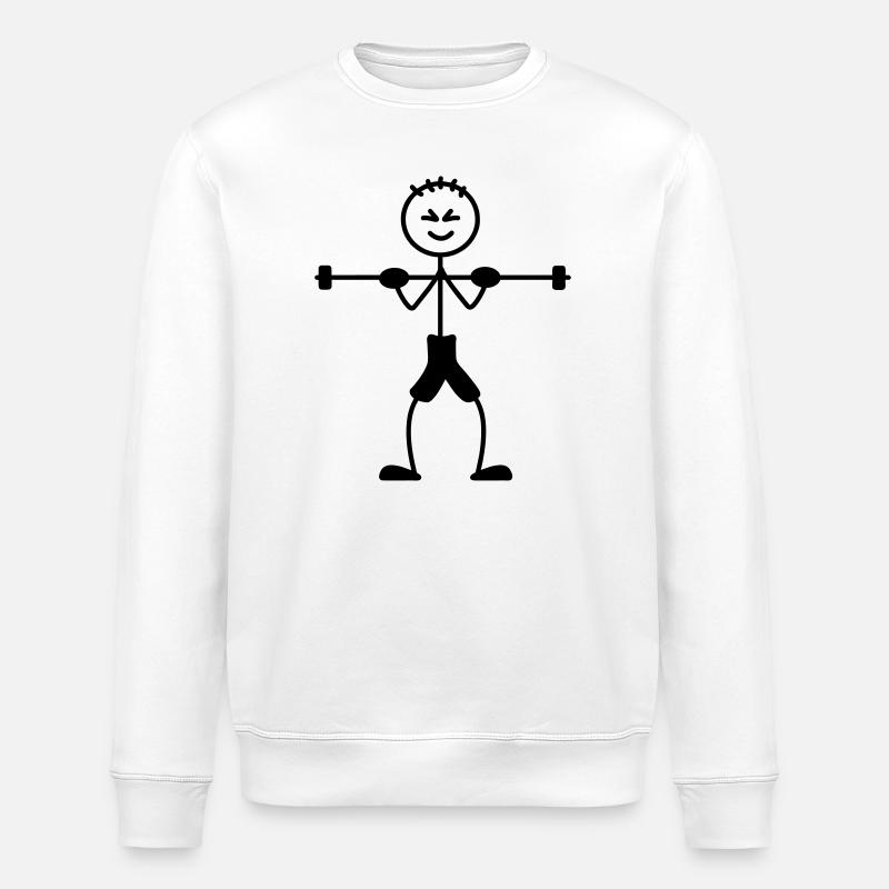 Musculation avec beaucoup de poids - Sweat bio ROLLER Stanley/Stella Unisexe - blanc