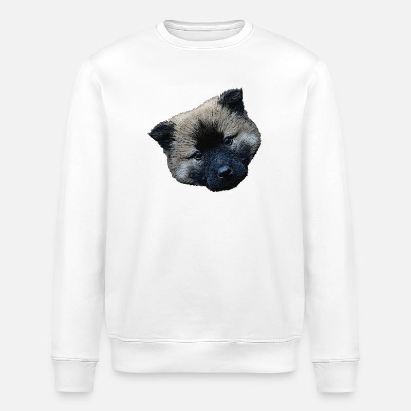 hündchen closing, eurasier welpe - Stanley/Stella Unisex Bio-Sweatshirt ROLLER - Weiß