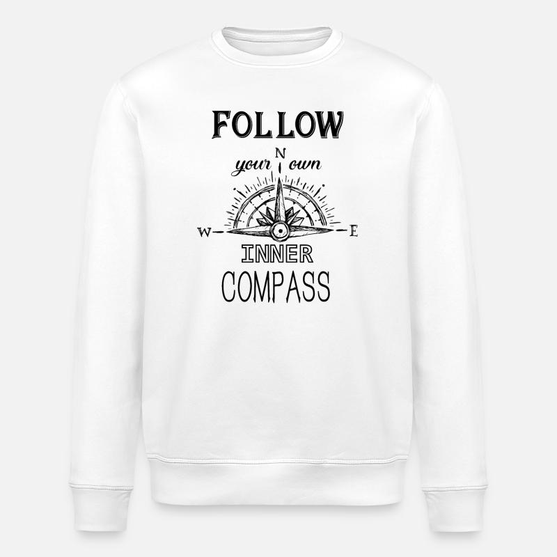 Follow Compass - Stanley/Stella Unisex Bio-Sweatshirt ROLLER - Weiß