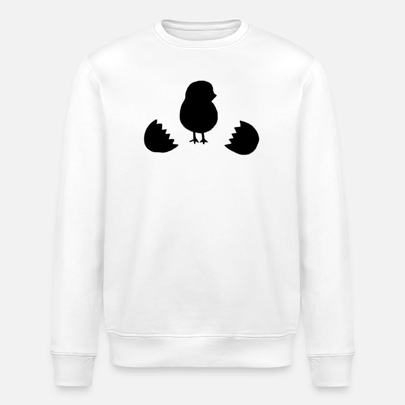 Œuf de poussin - Sweat bio ROLLER Stanley/Stella Unisexe - blanc