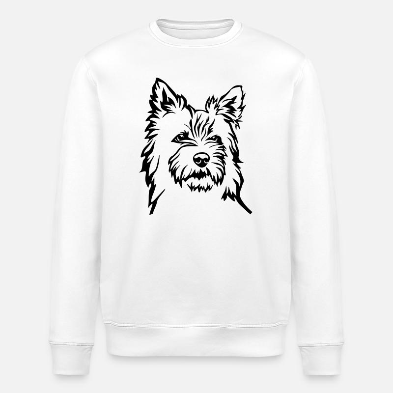 Cairn Terrier - Stanley/Stella ROLLER Unisex Organic Sweatshirt - white