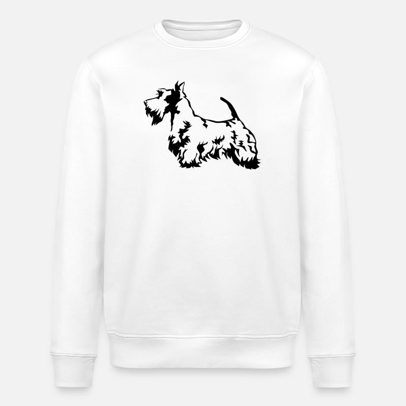 Scottish Terrier - Stanley/Stella ROLLER Unisex Organic Sweatshirt - white