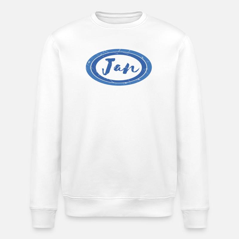 Jan | oval - Stanley/Stella Unisex Bio-Sweatshirt ROLLER - Weiß