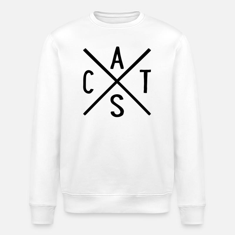 Katzen - Stanley/Stella Unisex Bio-Sweatshirt ROLLER - Weiß