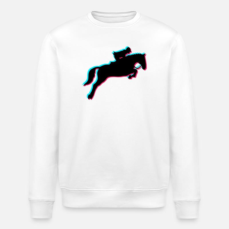 Pferde-Reiten - Stanley/Stella Unisex Bio-Sweatshirt ROLLER - Weiß