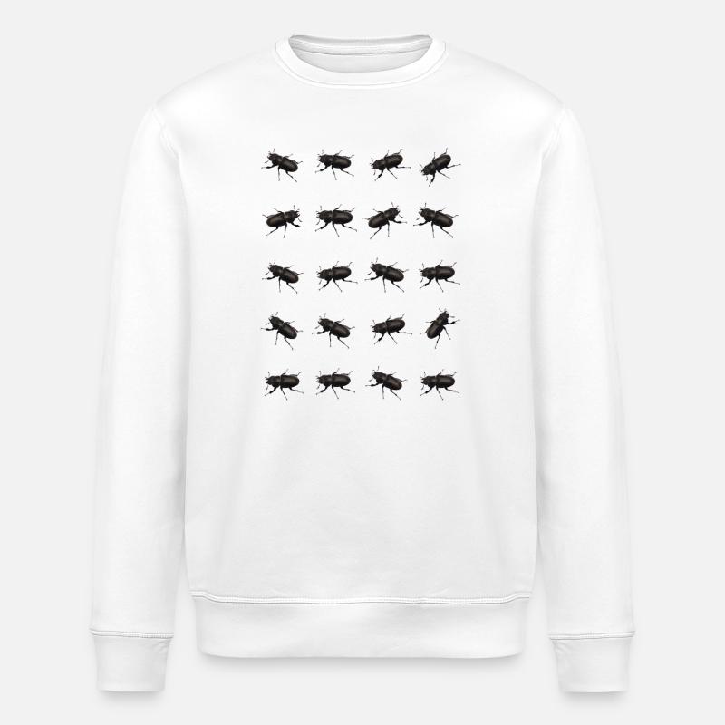 Hirschkäfer Muster - Stanley/Stella Unisex Bio-Sweatshirt ROLLER - Weiß