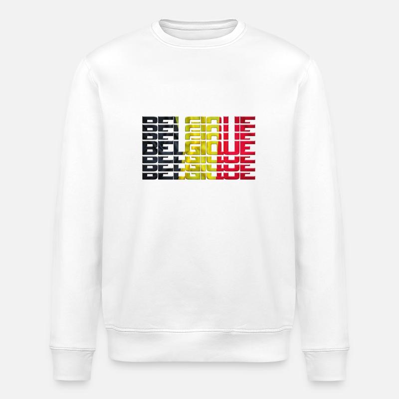 Drapeau belge - Sweat bio ROLLER Stanley/Stella Unisexe - blanc