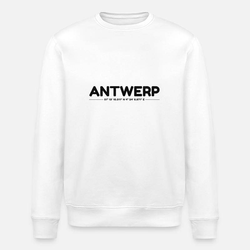 Antwerpen Belgien - Stanley/Stella Unisex Bio-Sweatshirt ROLLER - Weiß